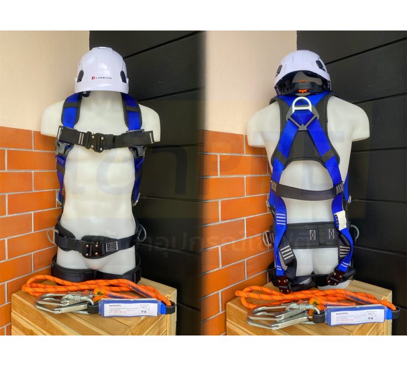16.1 เซตเข็มขัดนิรภัย THOEDPRIX+ พร้อม Lanyard และหมวกนิรภัย LOEBUCK ABS