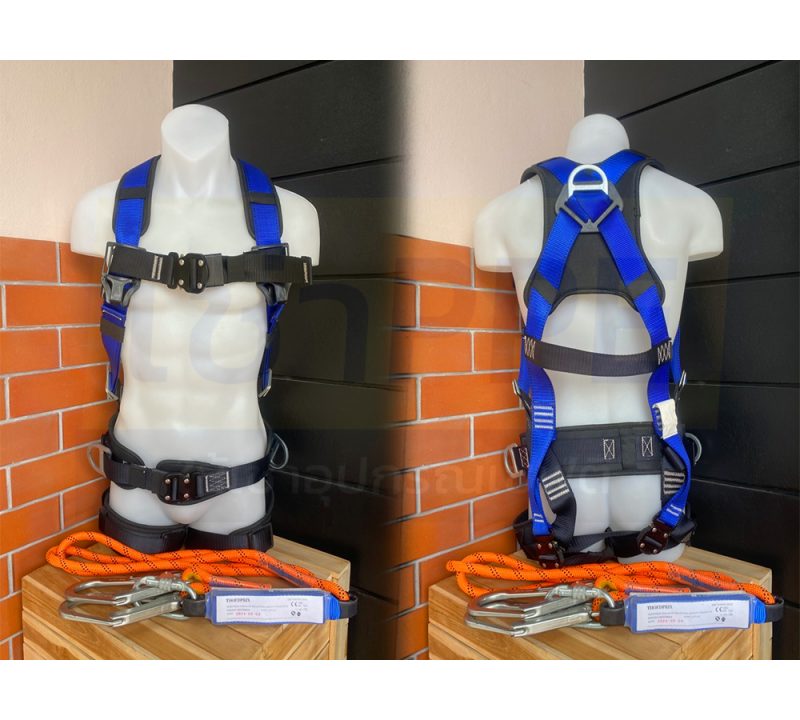 19.1 เซตเข็มขัดนิรภัย THOEDPRIX+ พร้อม Lanyard สีส้ม
