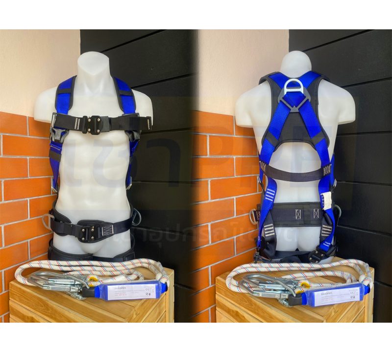 20.1 เซตเข็มขัดนิรภัย THOEDPRIX+ พร้อม Lanyard สีขาว