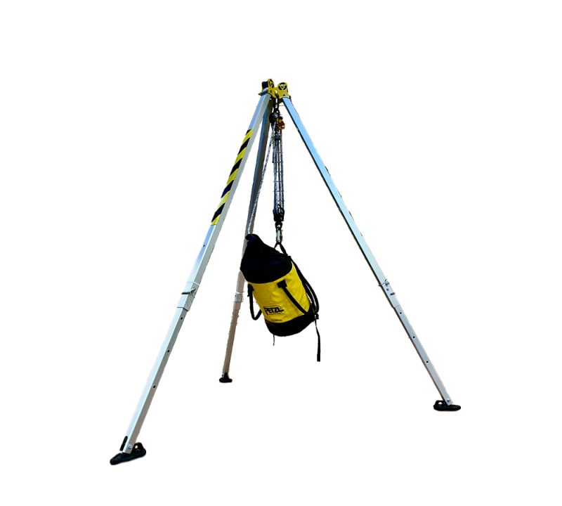 44. รอกกู้ภัยระบบ 3-1 หรือ 4-1 PETZL พร้อมเชือก สำหรับยก-ลดในงานที่สูง
